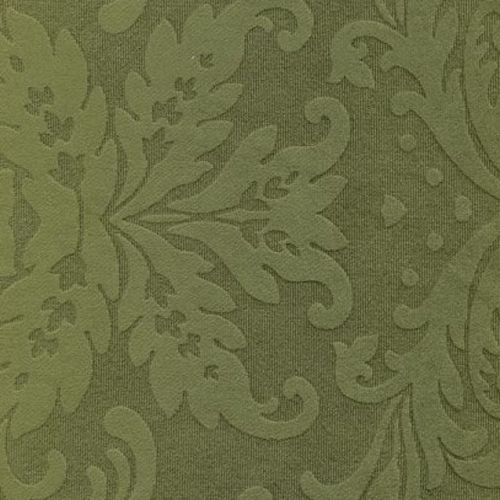 Látka s florálním ornamentem BD48 mechově zelená